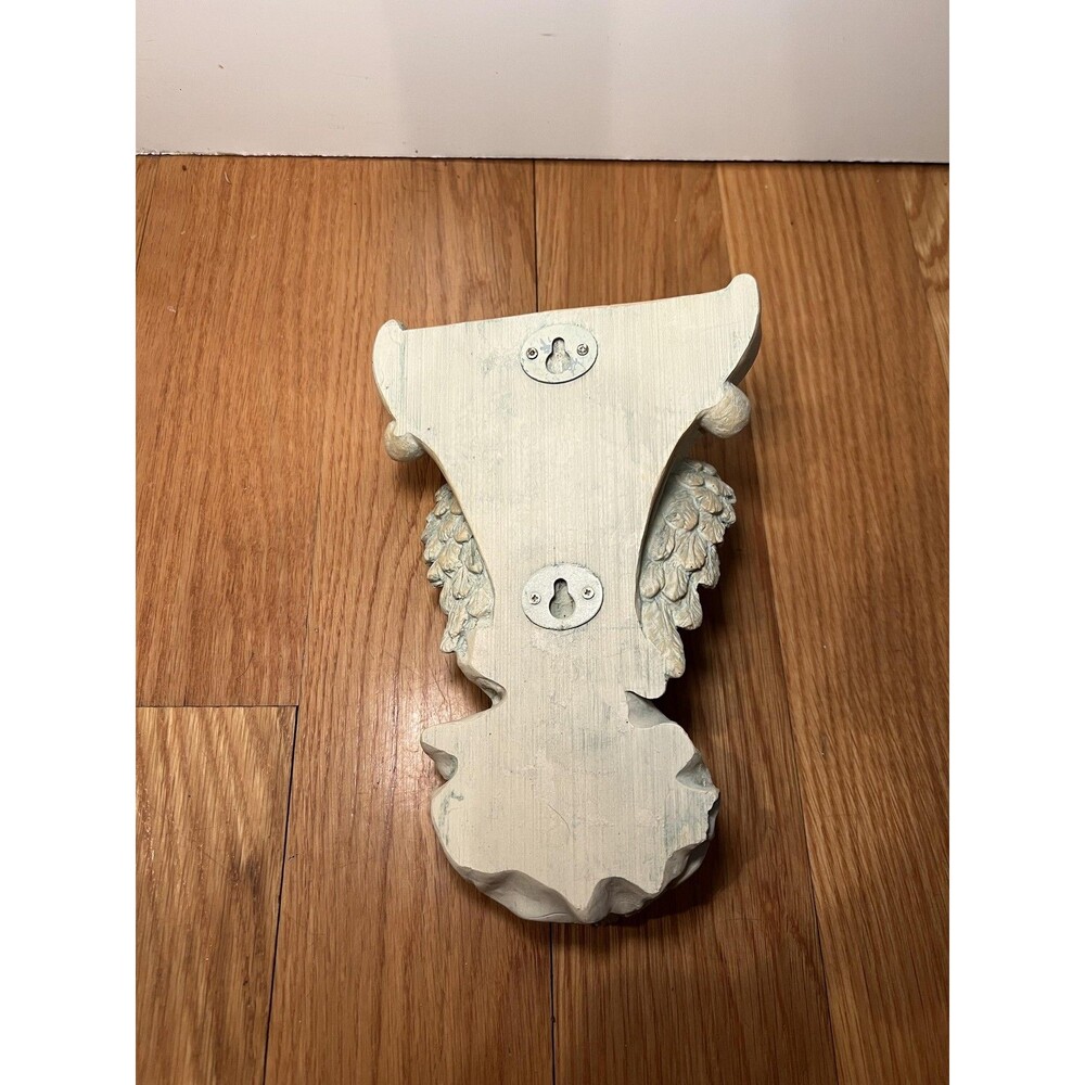 Archangel Wall Sculpture Shelf Sconce Beige Resin Angel Decor Small Wall - Picture 5 of 8